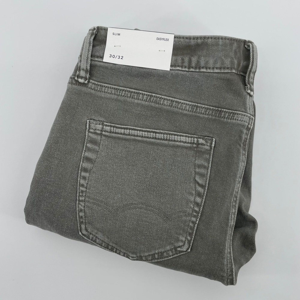 American Eagle Slim Easyflex Grey Jeans Men's Size 30x32 Recycled Cotton Stretch